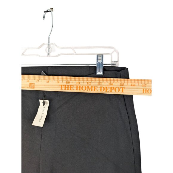 Eileen Fisher Womens Small Black Ponte Pants Ankle Zippers NWT - Picture 2 of 7